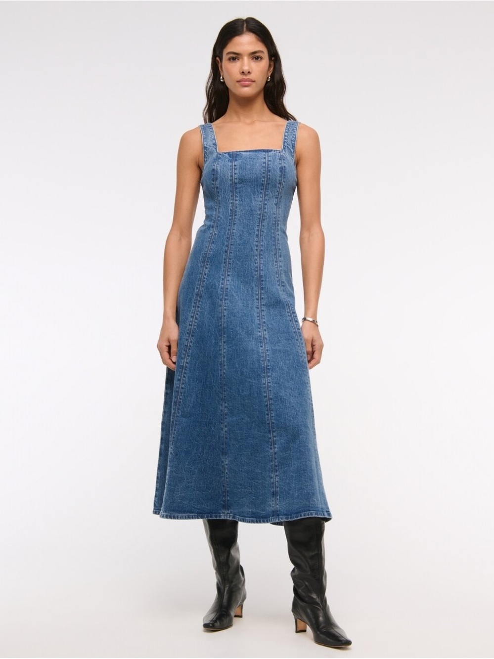 Abercrombie & Fitch Mila Denim Midi Dress